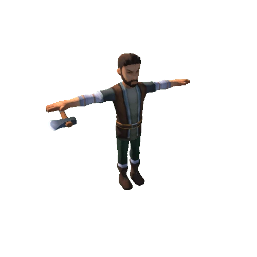 Male Peasant 03A-Axe